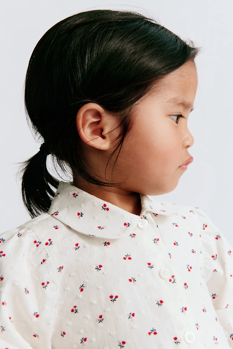 Flared Cotton Blouse