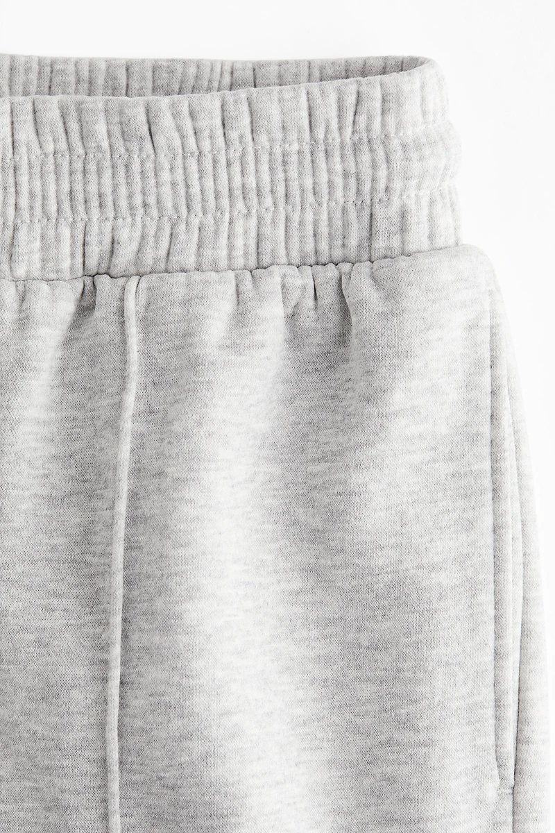 Wide-Leg Crease-Front Sweatpants