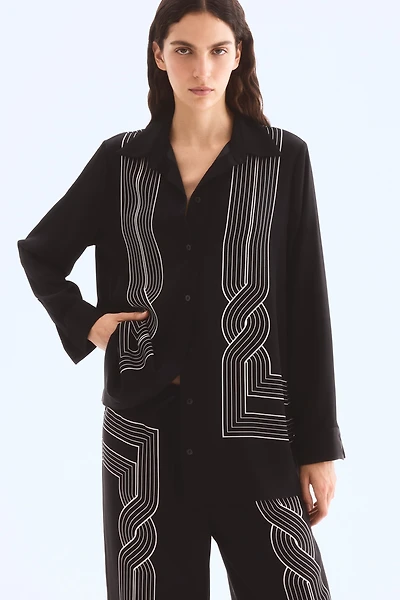 Chemise grande taille imprimée