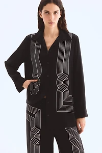 Chemise grande taille imprimée