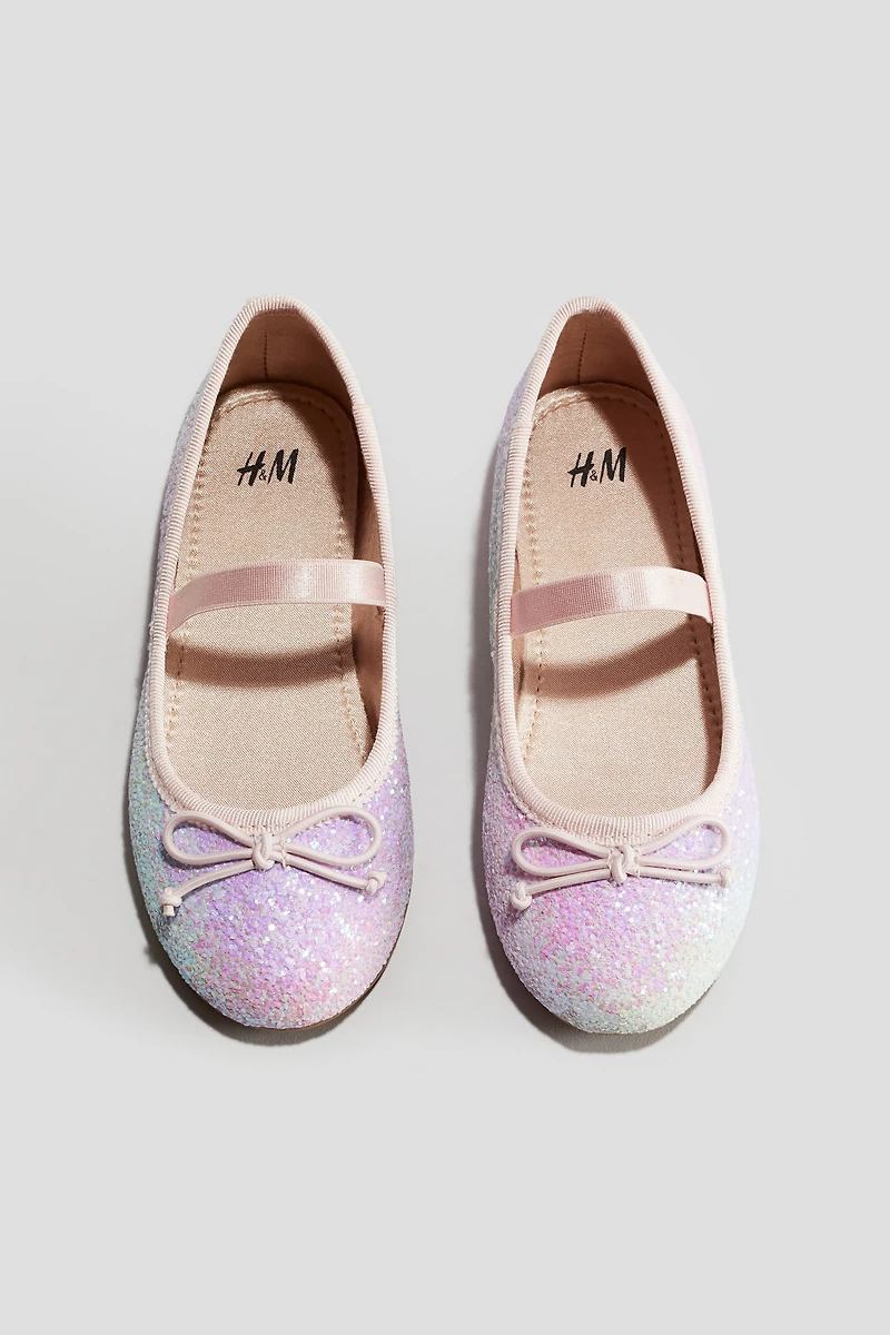 Appliquéd Ballet Flats