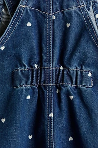 Salopette en denim imprimé