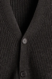 Relaxed Fit Patent-knit chenille cardigan
