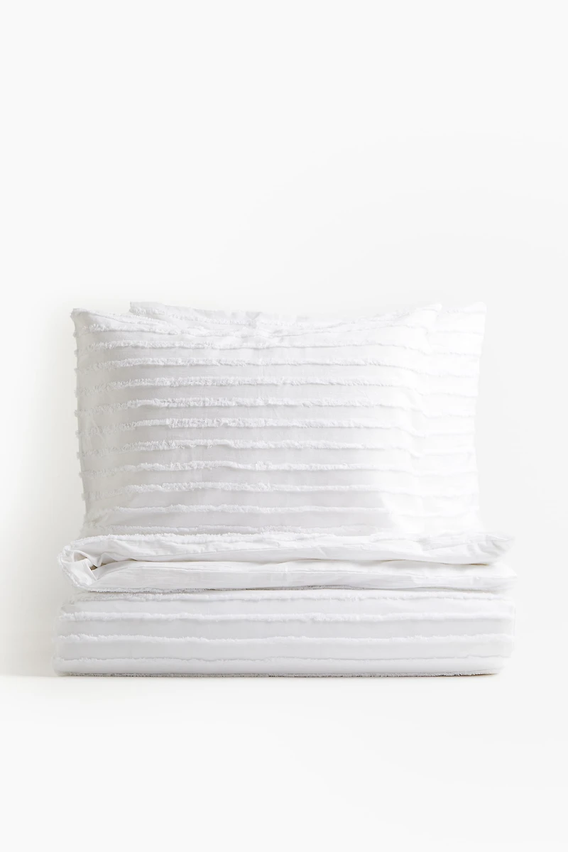 Tufted King/Queen Duvet Cover Set