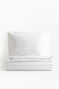 Tufted King/Queen Duvet Cover Set