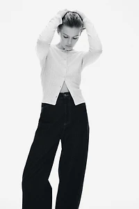 Pointelle Jersey Cardigan