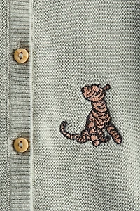 Appliquéd Cotton Cardigan