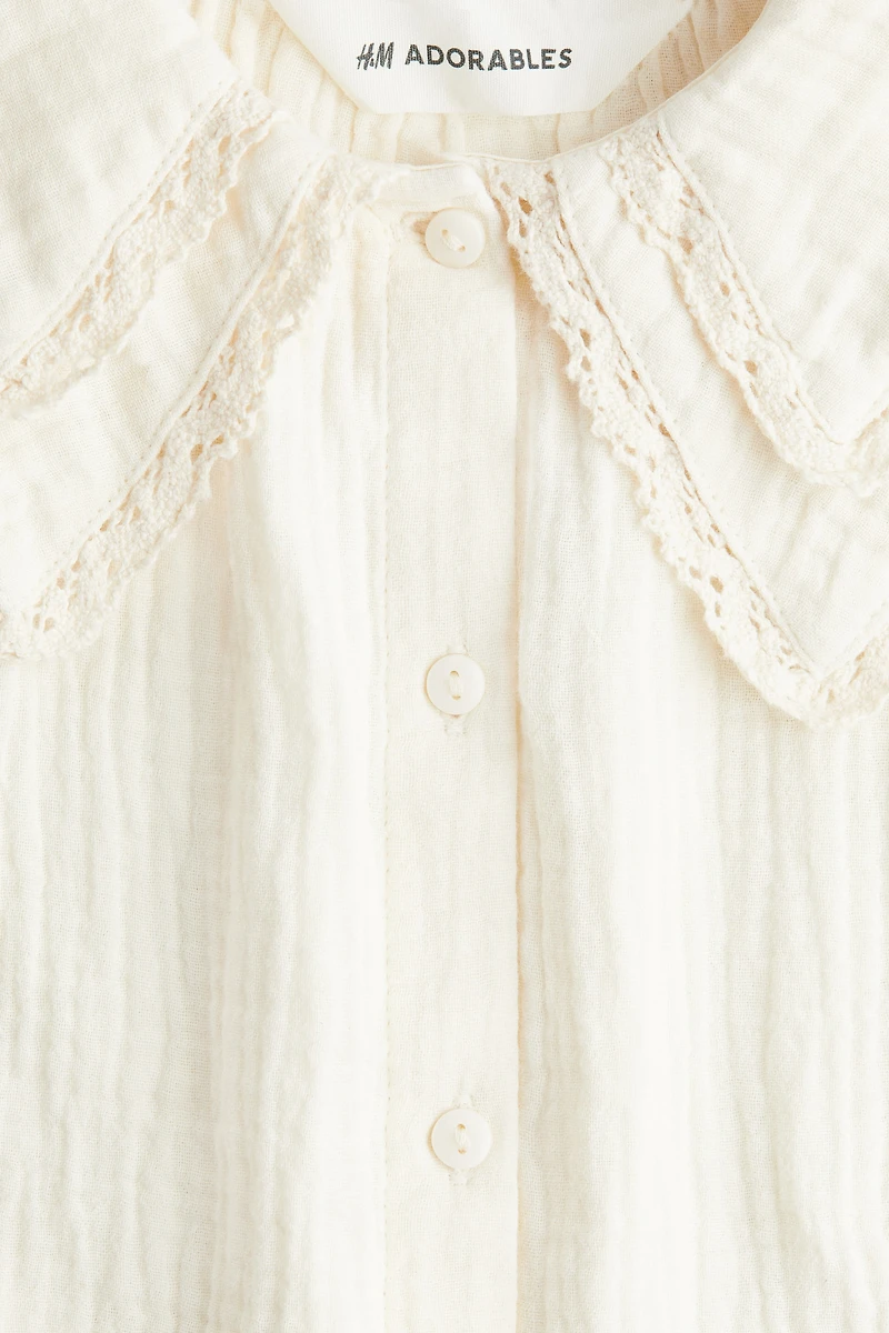 Cotton muslin romper suit