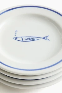 4-Pack Small Porcelain Plates