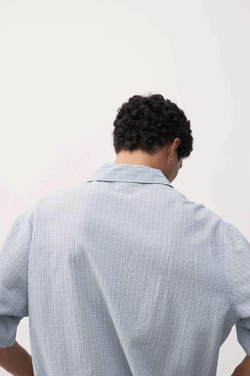 Loose-Fit Seersucker Resort Shirt