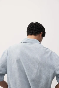 Loose-Fit Seersucker Resort Shirt