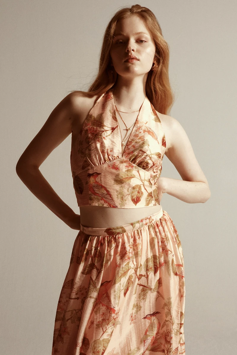 Jupe évasée imprimée