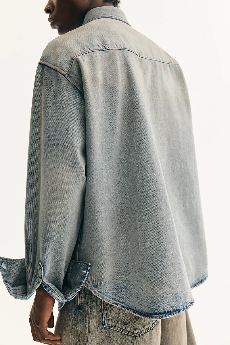 Oversized-Fit Denim Shirt