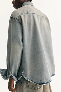 Oversized-Fit Denim Shirt