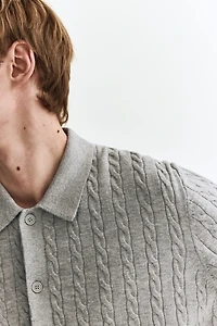 Regular-Fit Cable-Knit Shirt