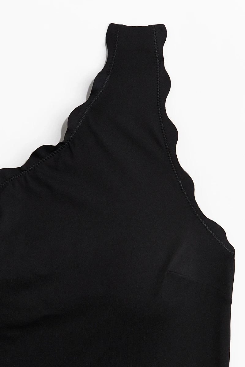Padded-Cup One-Shoulder Swimsuit