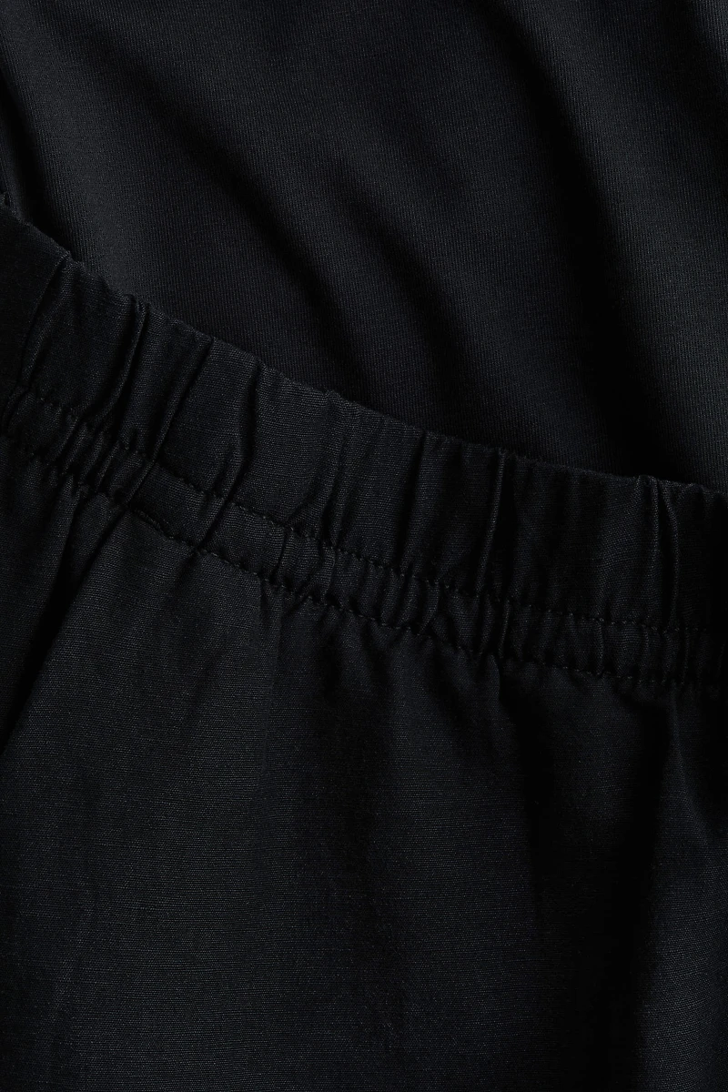 MAMA Linen-Blend Drawstring Pants