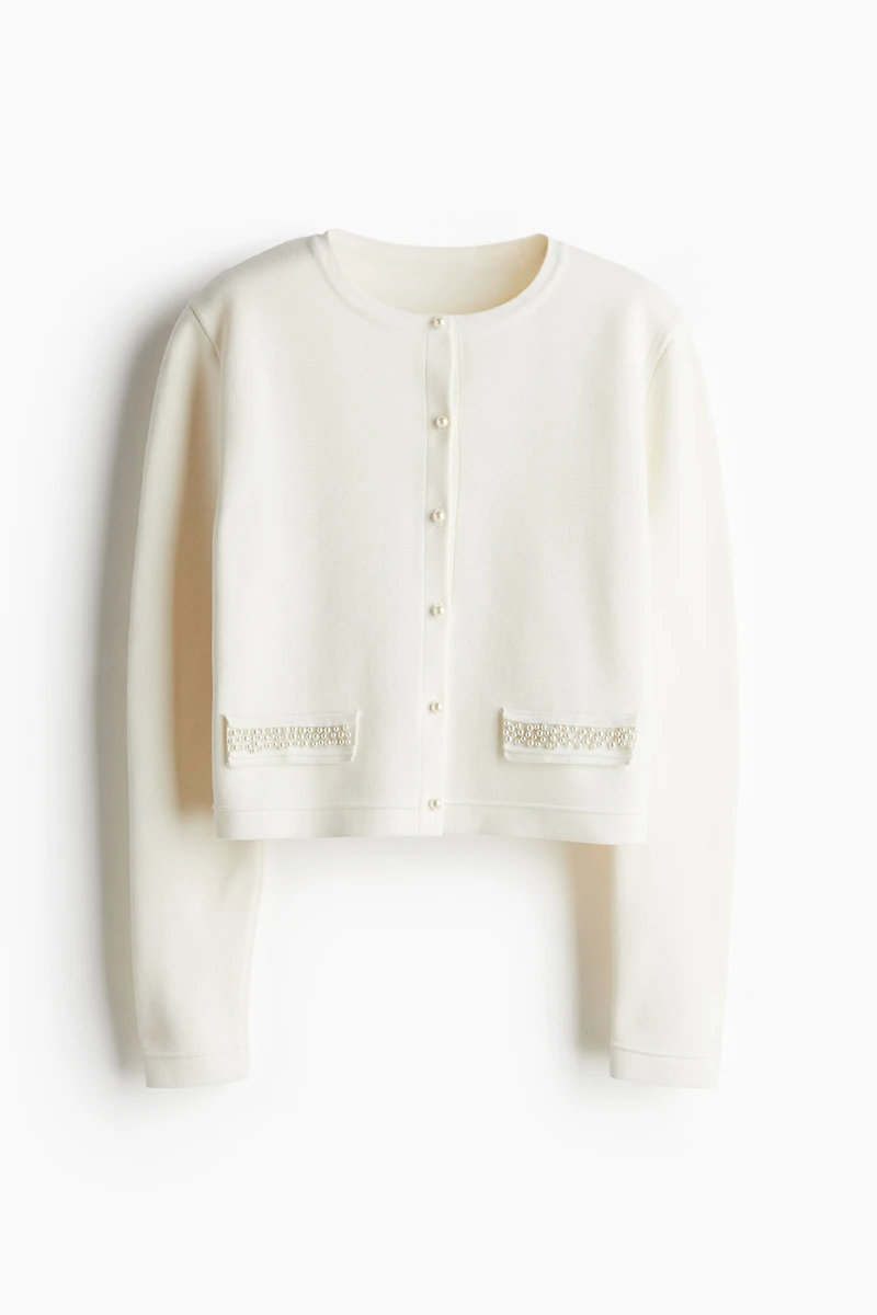 Gilet avec perles de fantaisie