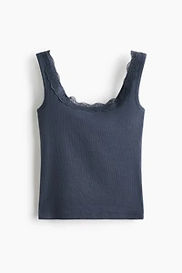 Lace-Trimmed Tank Top