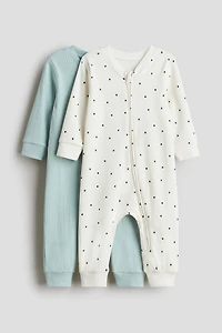 2-pack Cotton Pajama Jumpsuits