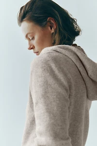 Knit Hooded Jacket