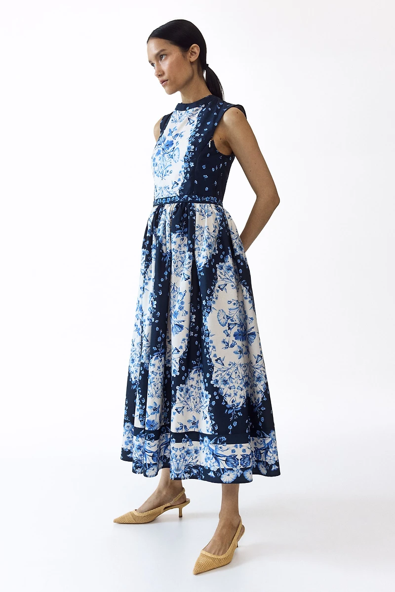 Robe d'allaitement MAMA à jupe évasée