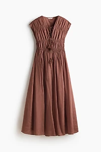 Robe en ramie avec cordons de serrage