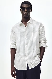 Relaxed-Fit Linen-Blend Shirt