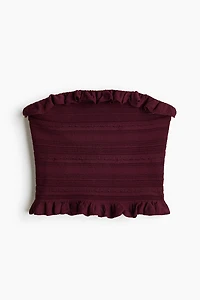 Pointelle-Knit Bandeau Top