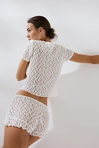 Picot-Trimmed Lace Pajamas