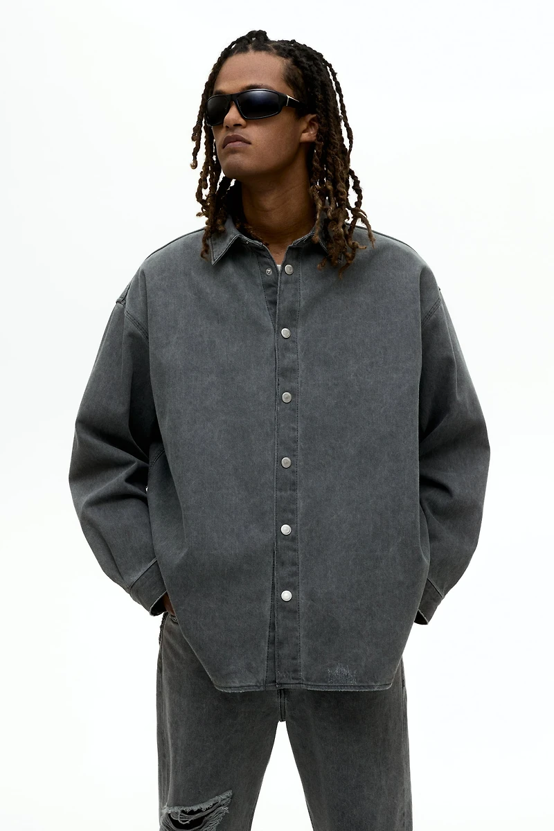 Oversized-Fit Denim Shirt