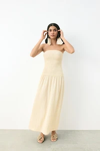 Smocked Bandeau Dress