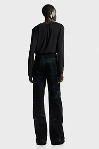 Maillot string drapé à encolure en V