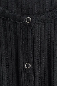 Rib-knit Cardigan