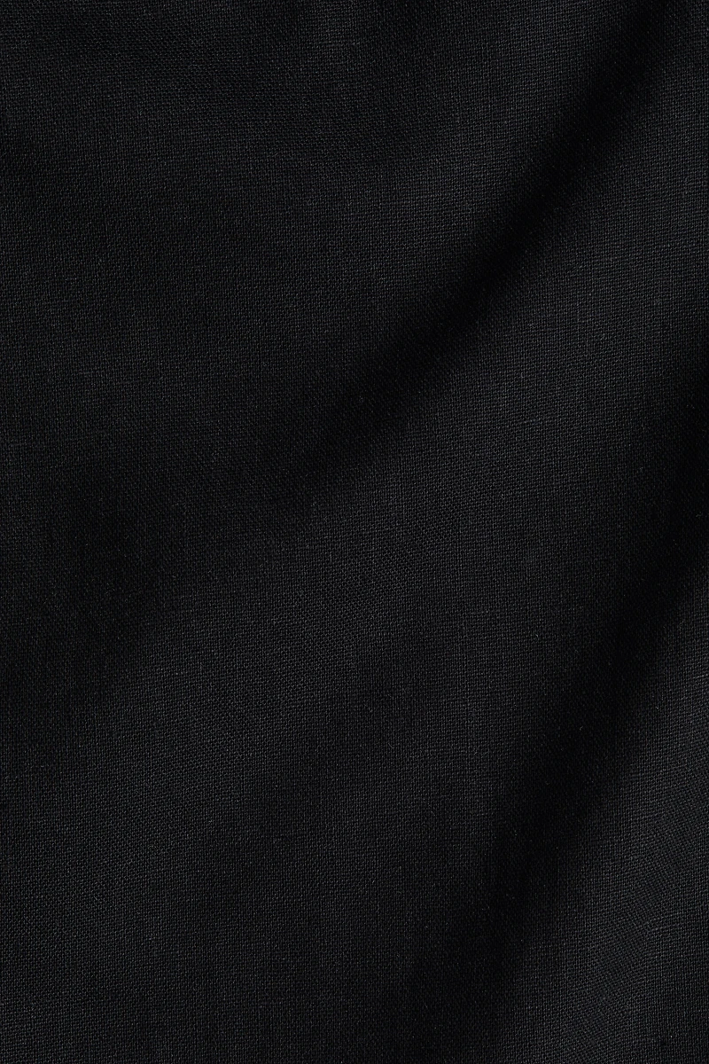 Linen-Blend Halterneck Dress