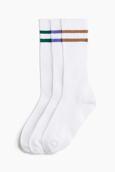 Lot de 3 paires chaussettes sport montantes