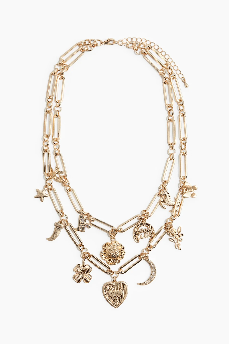 Double-Strand Charm Necklace