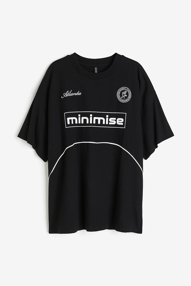 Oversized Motif-detail T-shirt