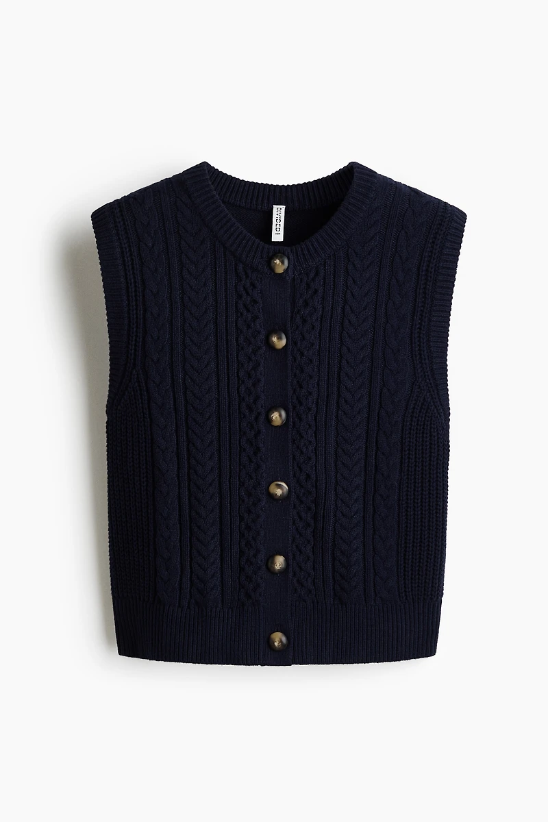 Cable-Knit Sweater Vest