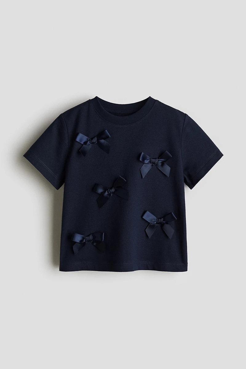 Bow-Detail Cotton T-Shirt