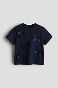 Bow-Detail Cotton T-Shirt