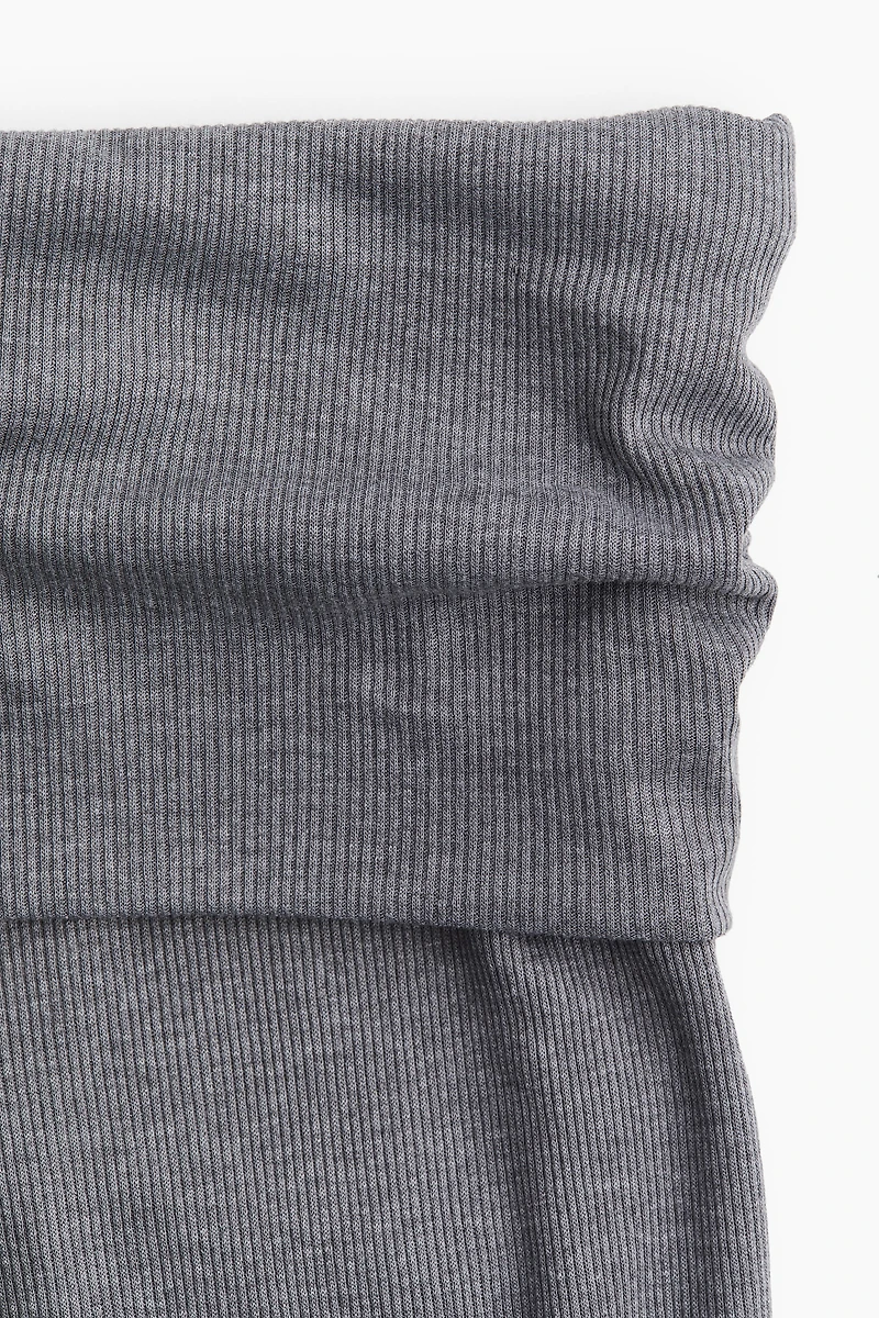 Ribbed Wide-Leg Pants