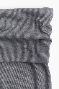 Ribbed Wide-Leg Pants