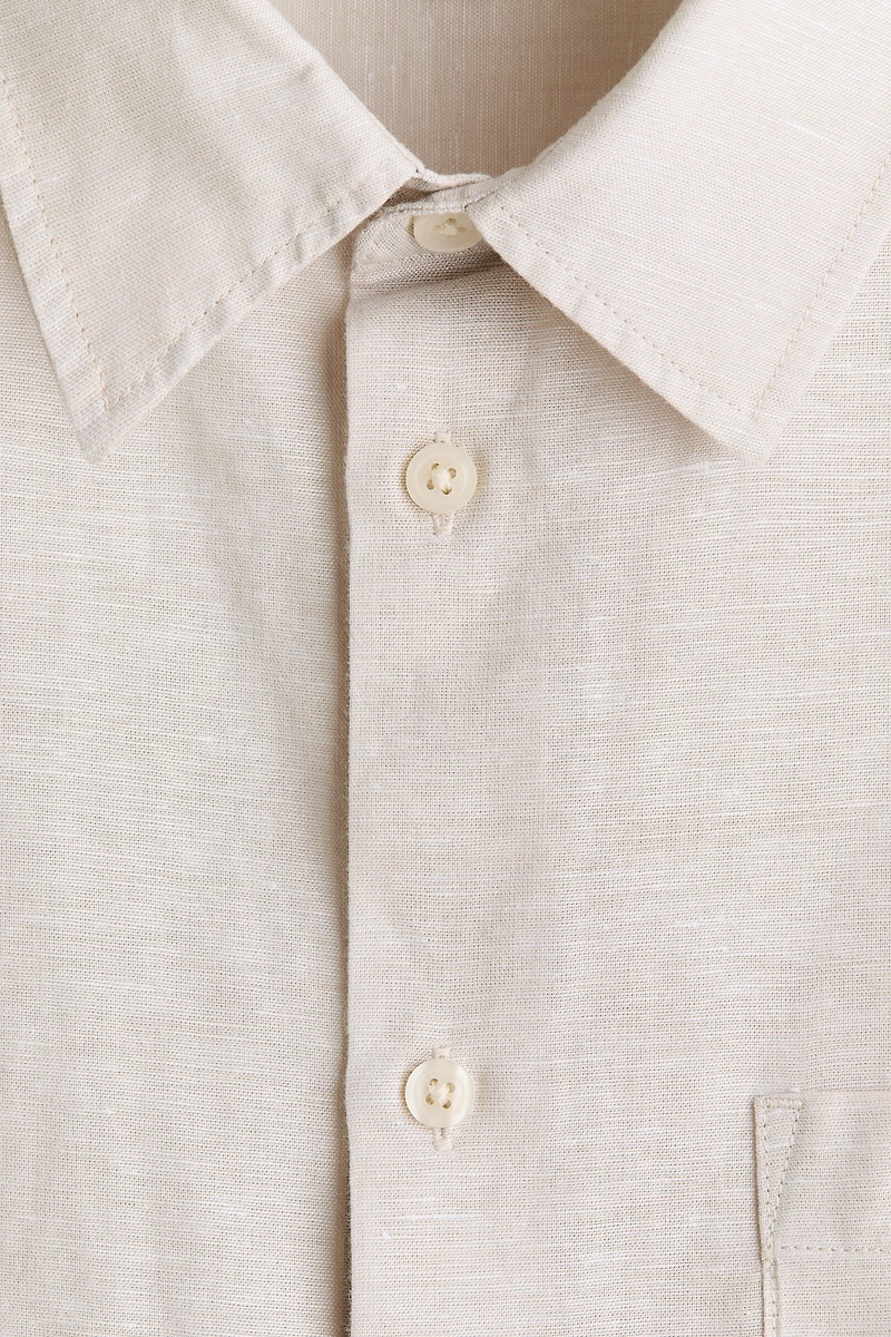 Relaxed-Fit Linen-Blend Shirt