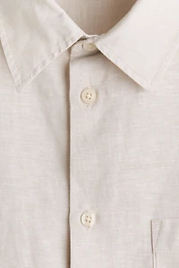 Relaxed-Fit Linen-Blend Shirt