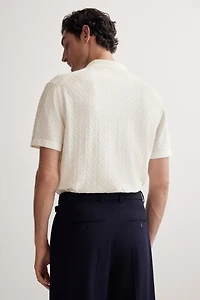 Regular-Fit Textured-Knit Shirt