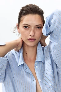 Chemise en lin mélangé