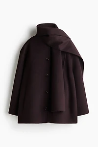Manteau fait main en laine mélangée