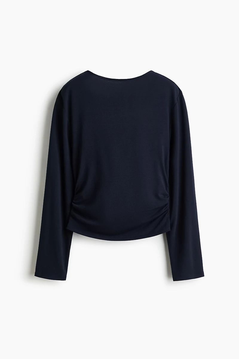 Cowl-Back Jersey Top