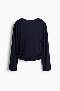 Cowl-Back Jersey Top